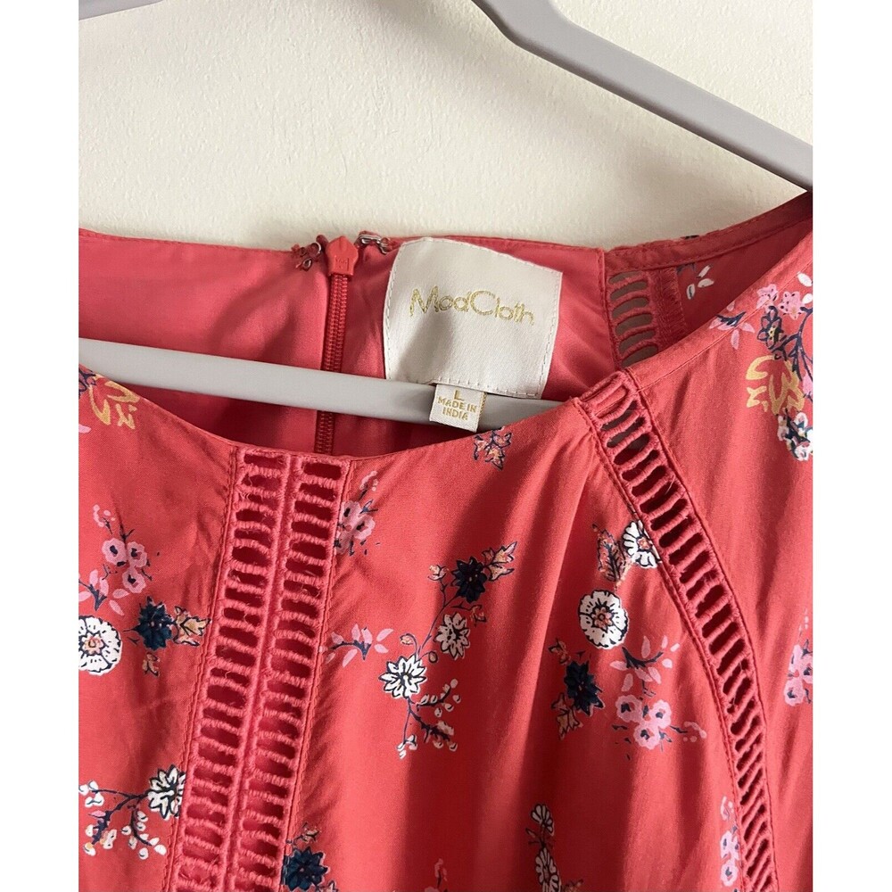 ModCloth Floral Wildflower Shift Dress with Fringe Bottom Women's Large - Picture 2 of 3